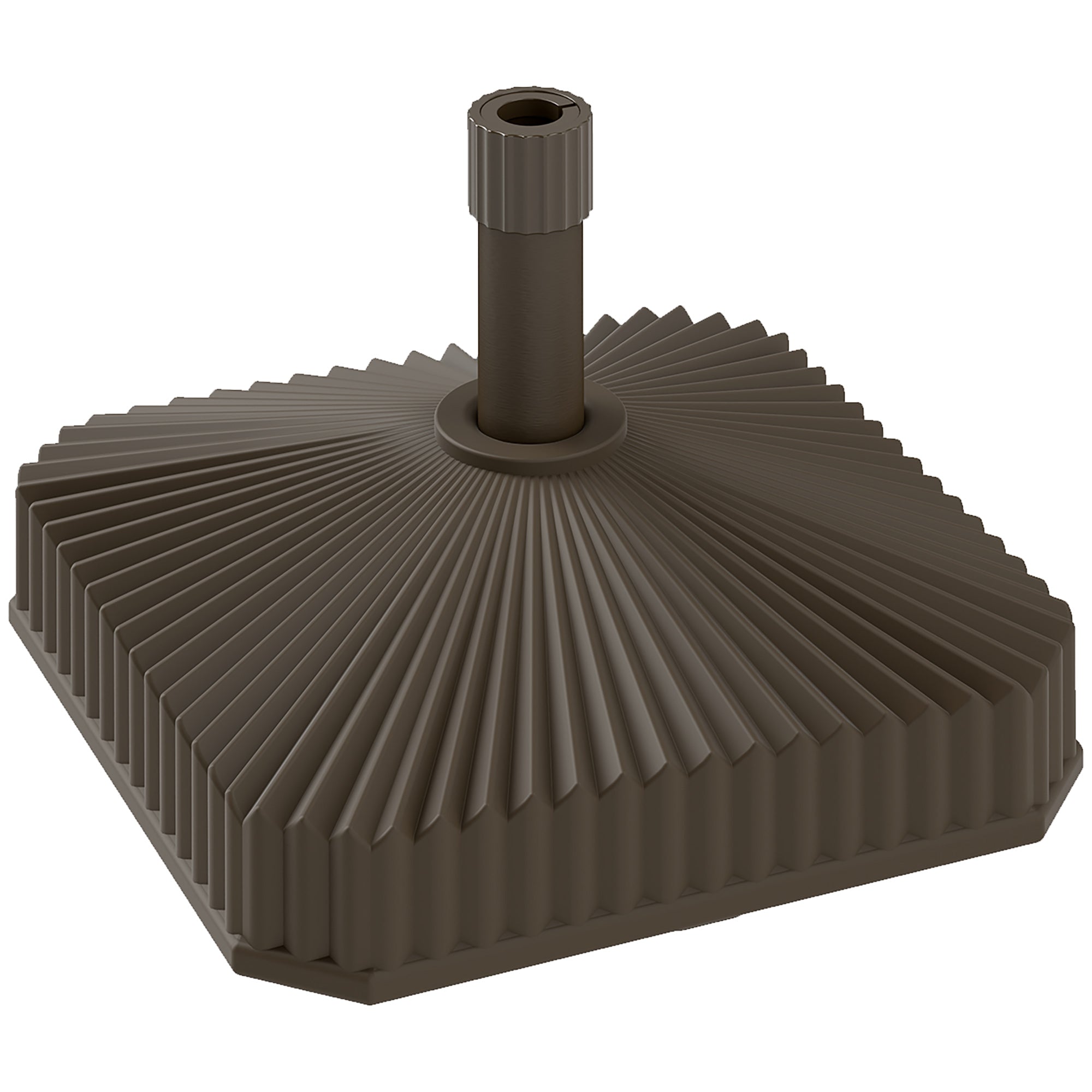 Patio Umbrella Base Umbrella Stand, Heavy Duty Outdoor Umbrella Stand Base 17.7" L x 17.7" W x 11.8" H Brown