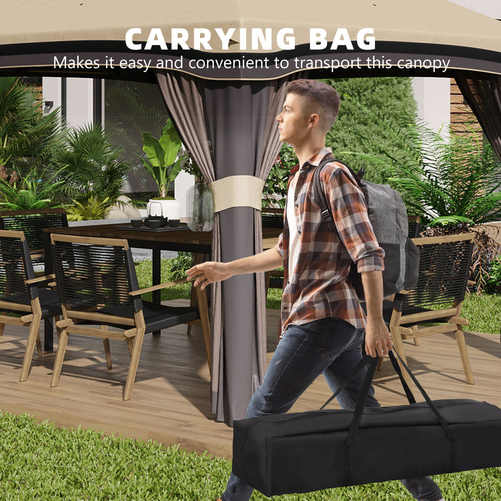 10' x 10' Pop Up Canopy with Netting, Foldable Tents for Parties, Height Adjustable, with Storage Bag