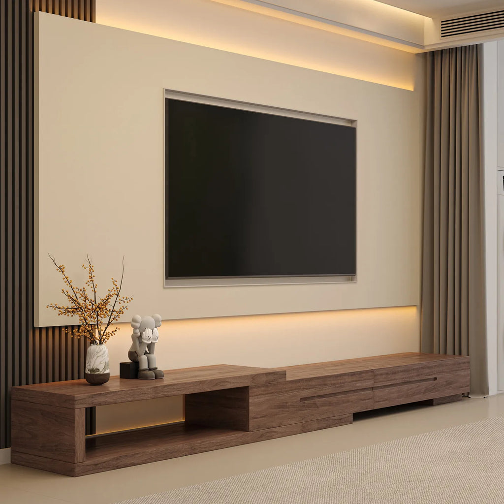 Retractable TV Cabinet with Drawers – Modern Vertical Storage & Entertainment Center