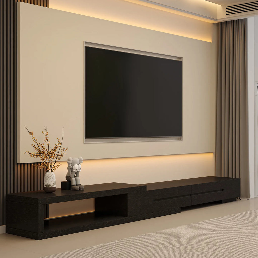 Retractable TV Cabinet with Drawers – Modern Vertical Storage & Entertainment Center
