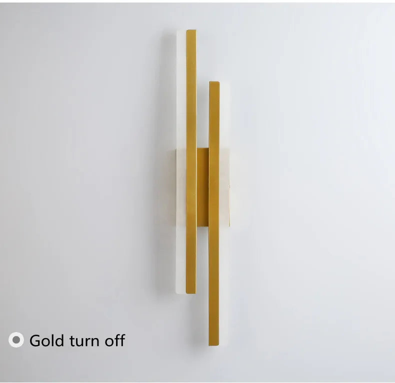 LED Bedroom Wall Lamp – Modern Copper Wall Sconce with Acrylic Lampshade