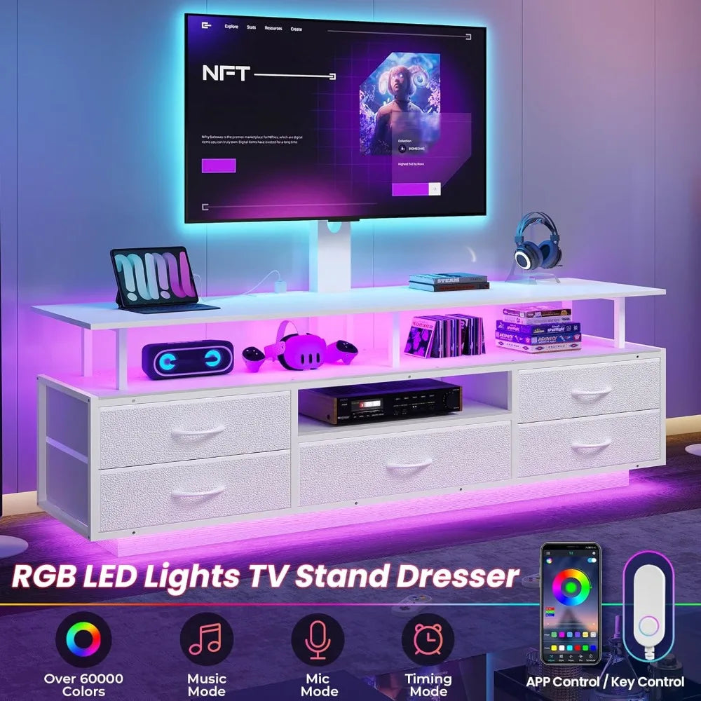 51.2" LED TV Stand with Mount for 45-70 Inch TVs