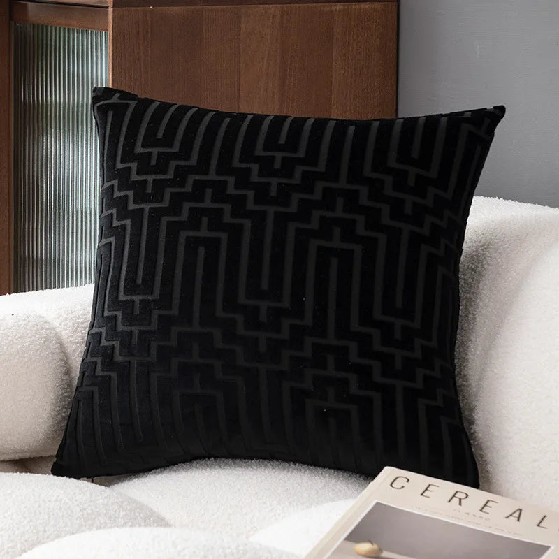 Luxury Geometric Velvet Throw Pillow Cover