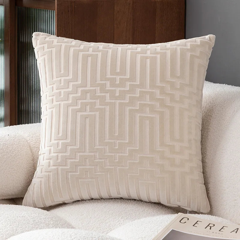 Luxury Geometric Velvet Throw Pillow Cover