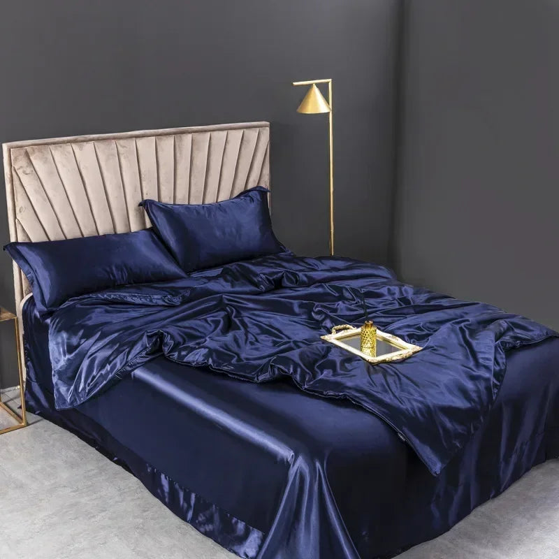 4-Piece Pure Silk Bedding Set – Luxury Mulberry Silk Bedding for Ultimate Comfort