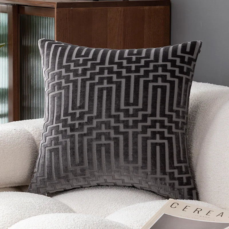 Luxury Geometric Velvet Throw Pillow Cover