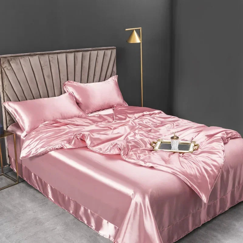 4-Piece Pure Silk Bedding Set – Luxury Mulberry Silk Bedding for Ultimate Comfort