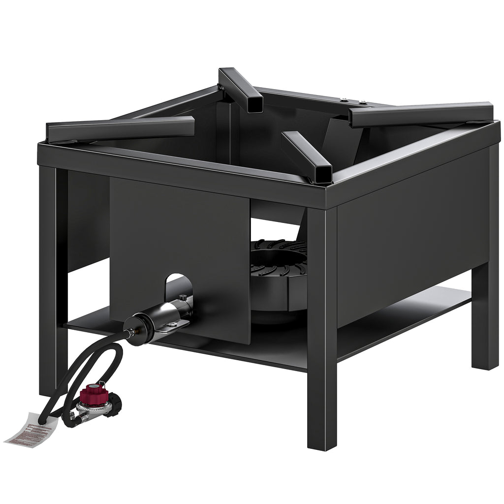 Camping Stove, 65000 BTU High Pressure Propane Stove Outdoor Burner with Detachable Burner, Black