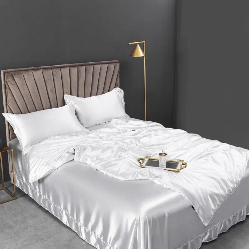 4-Piece Pure Silk Bedding Set – Luxury Mulberry Silk Bedding for Ultimate Comfort