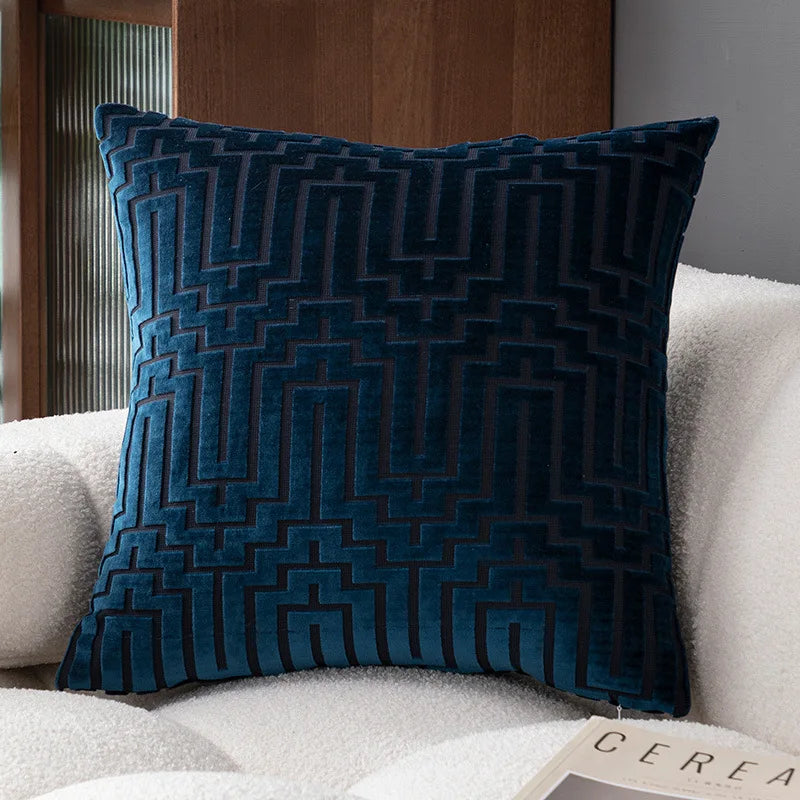 Luxury Geometric Velvet Throw Pillow Cover