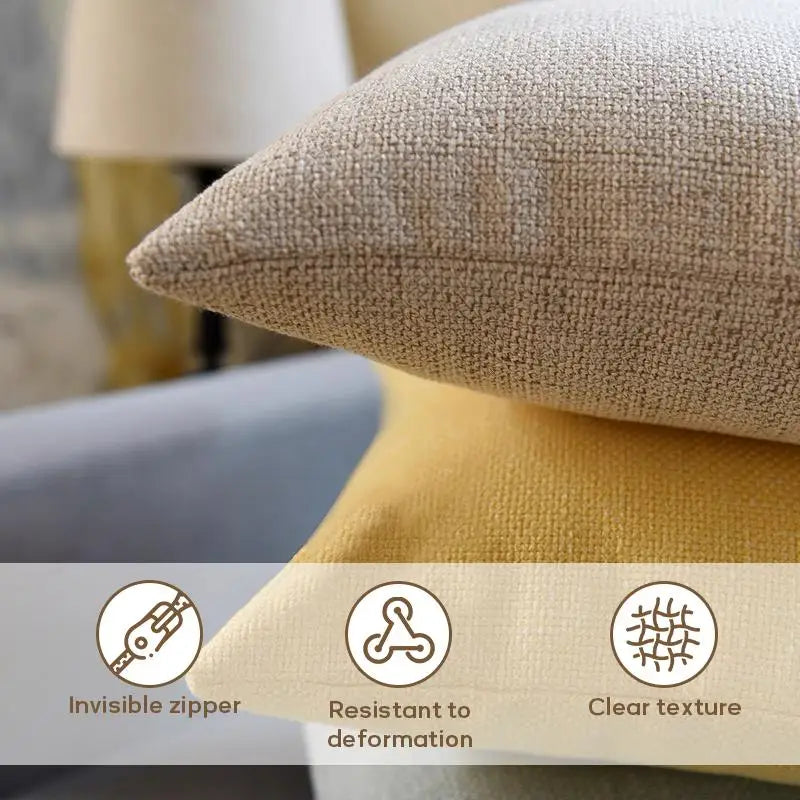 Luxury B-Boeing Pillow Case – Natural Linen Organic Double-Sided Cushion Cover