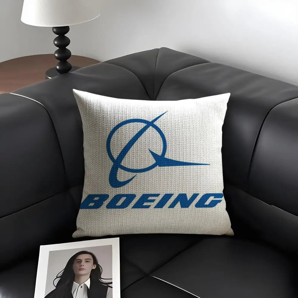 Luxury B-Boeing Pillow Case – Natural Linen Organic Double-Sided Cushion Cover