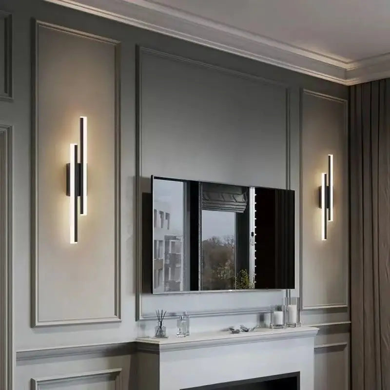 LED Bedroom Wall Lamp – Modern Copper Wall Sconce with Acrylic Lampshade