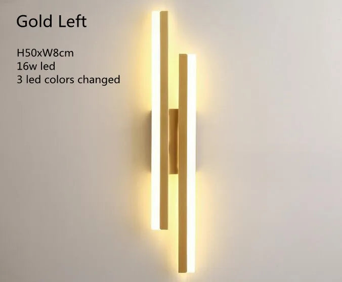LED Bedroom Wall Lamp – Modern Copper Wall Sconce with Acrylic Lampshade