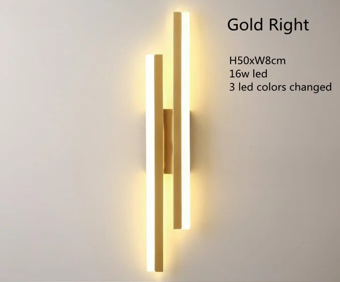 LED Bedroom Wall Lamp – Modern Copper Wall Sconce with Acrylic Lampshade