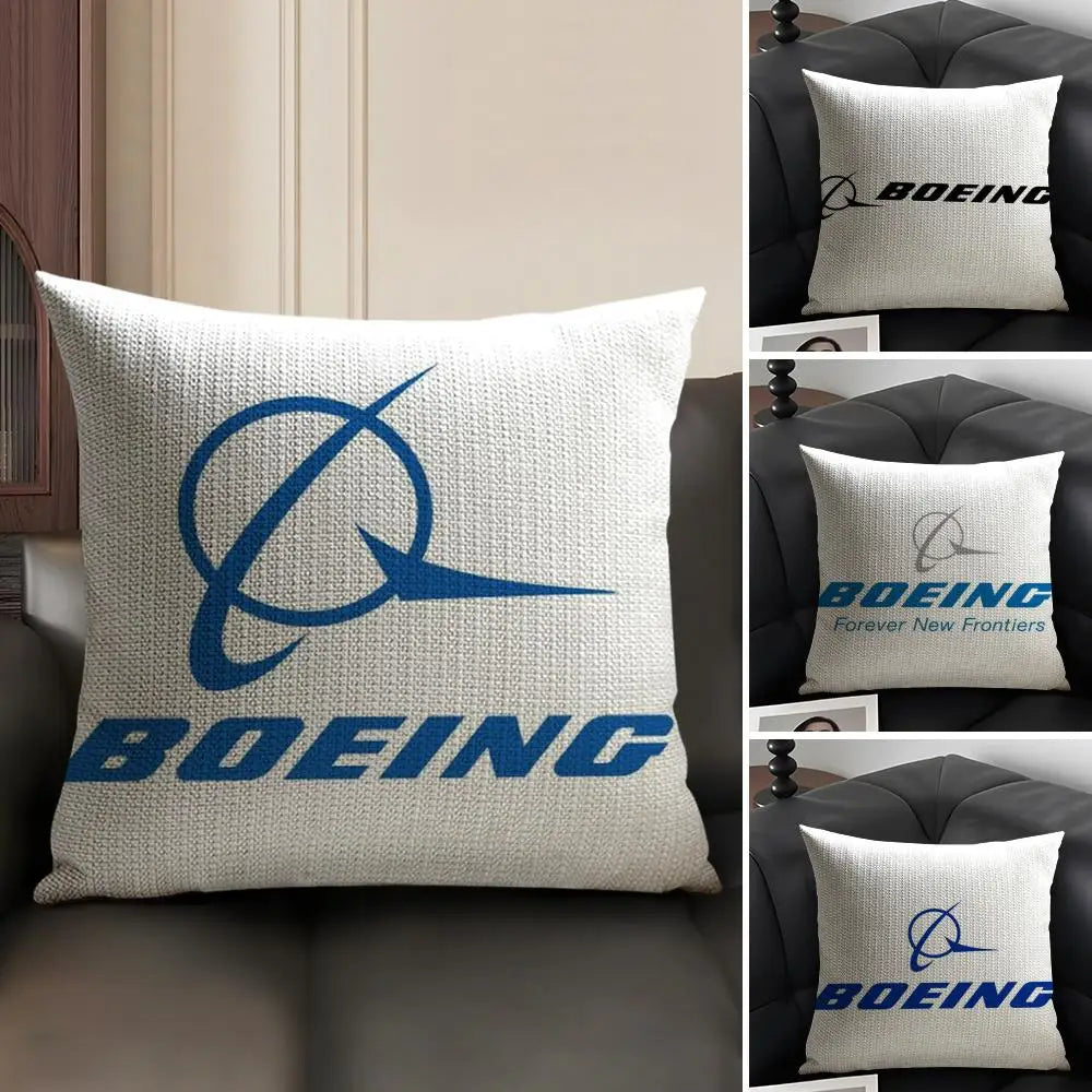 Luxury B-Boeing Pillow Case – Natural Linen Organic Double-Sided Cushion Cover