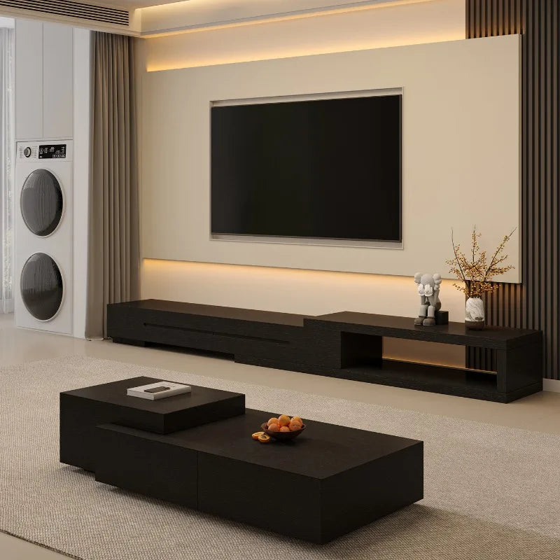 Retractable TV Cabinet with Drawers – Modern Vertical Storage & Entertainment Center