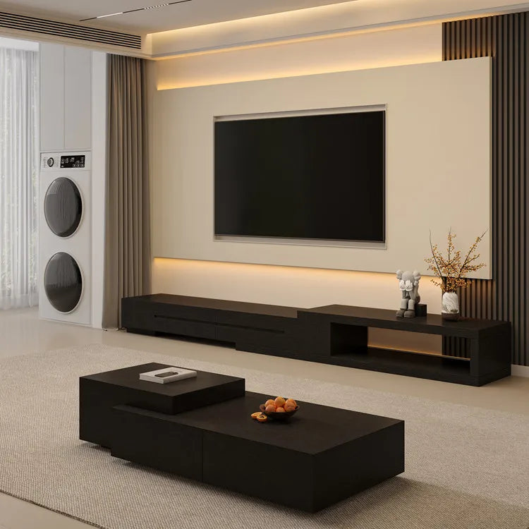 Retractable TV Cabinet with Drawers – Modern Vertical Storage & Entertainment Center