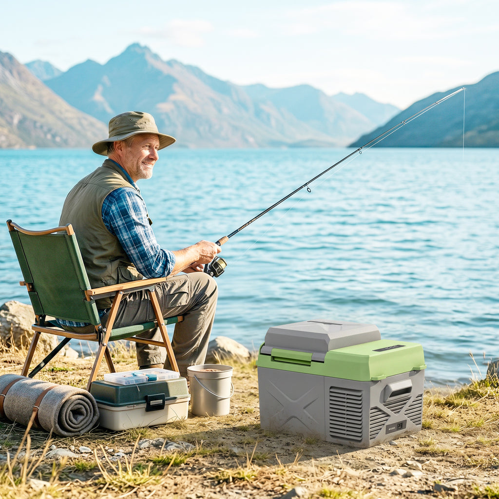 12 Volt Car Refrigerator, 12QT Car Fridge Electric Cooler, 12/24V DC and 110-240V AC, -4â„‰~68â„‰, Portable Refrigerator