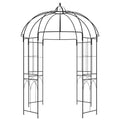Birdcage Shape Arbour, Metal Garden Arbour Pergola Pavilion for Climbing Plants, Lights, French Style Arch Trellis