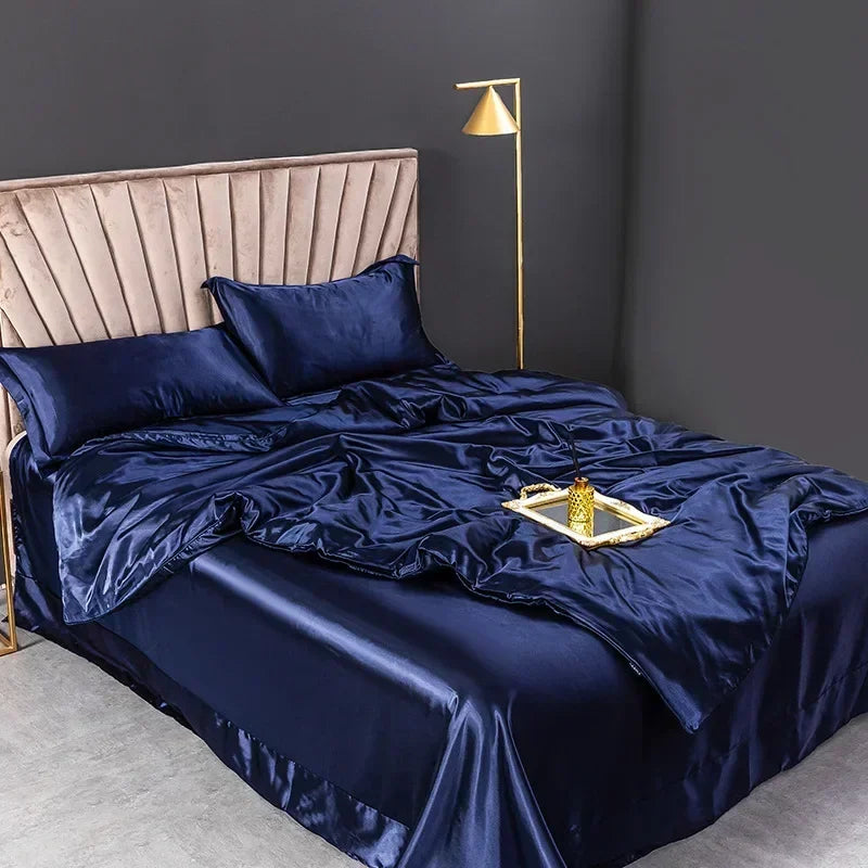 4-Piece Pure Silk Bedding Set – Luxury Mulberry Silk Bedding for Ultimate Comfort