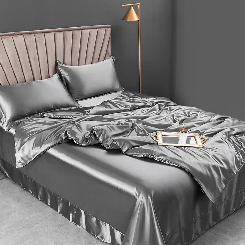 4-Piece Pure Silk Bedding Set – Luxury Mulberry Silk Bedding for Ultimate Comfort