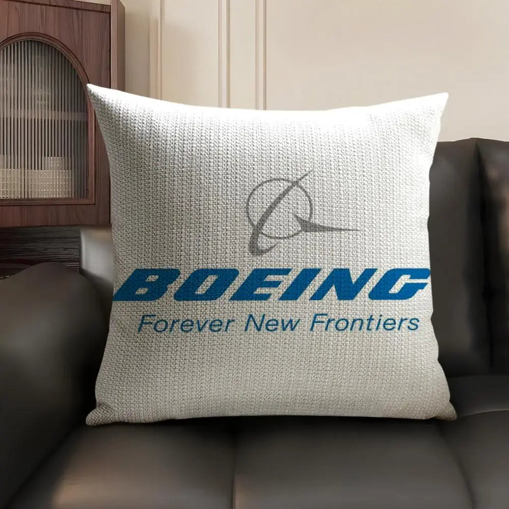 Luxury B-Boeing Pillow Case – Natural Linen Organic Double-Sided Cushion Cover