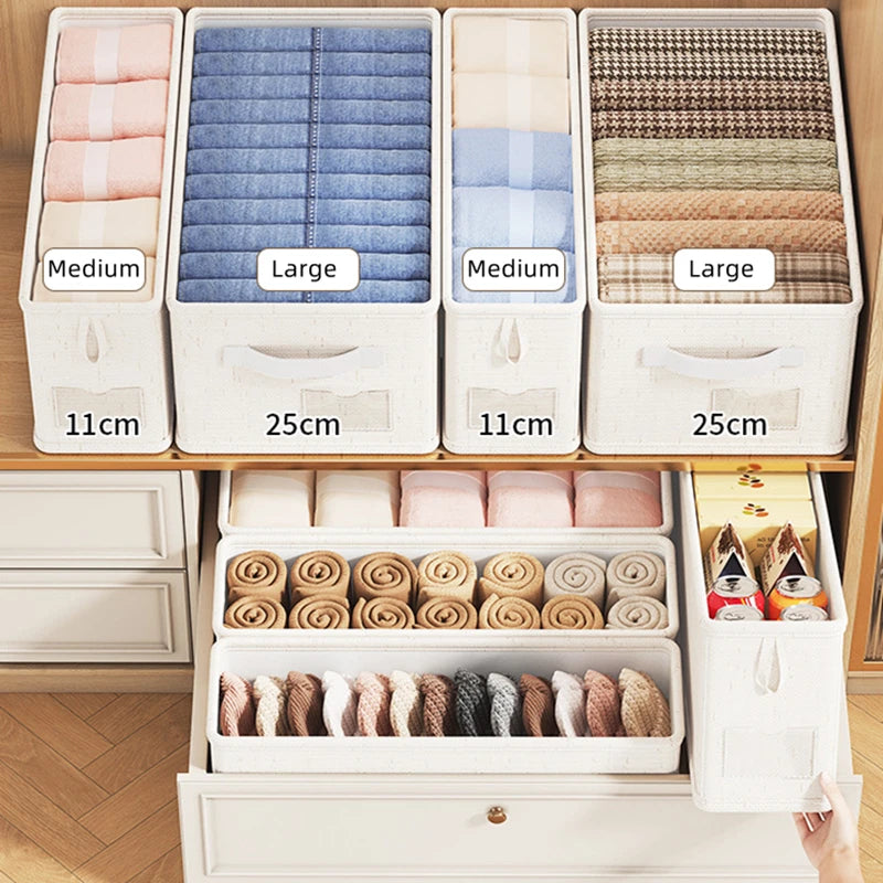Drawer Organizer for Underwear, Socks & Clothing Storage Box