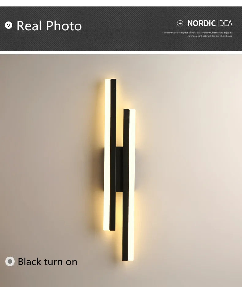 LED Bedroom Wall Lamp – Modern Copper Wall Sconce with Acrylic Lampshade