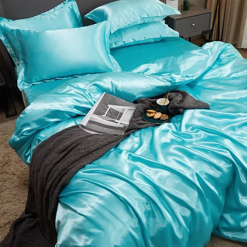 4-Piece Pure Silk Bedding Set – Luxury Mulberry Silk Bedding for Ultimate Comfort
