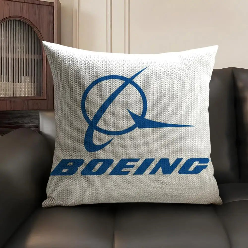 Luxury B-Boeing Pillow Case – Natural Linen Organic Double-Sided Cushion Cover