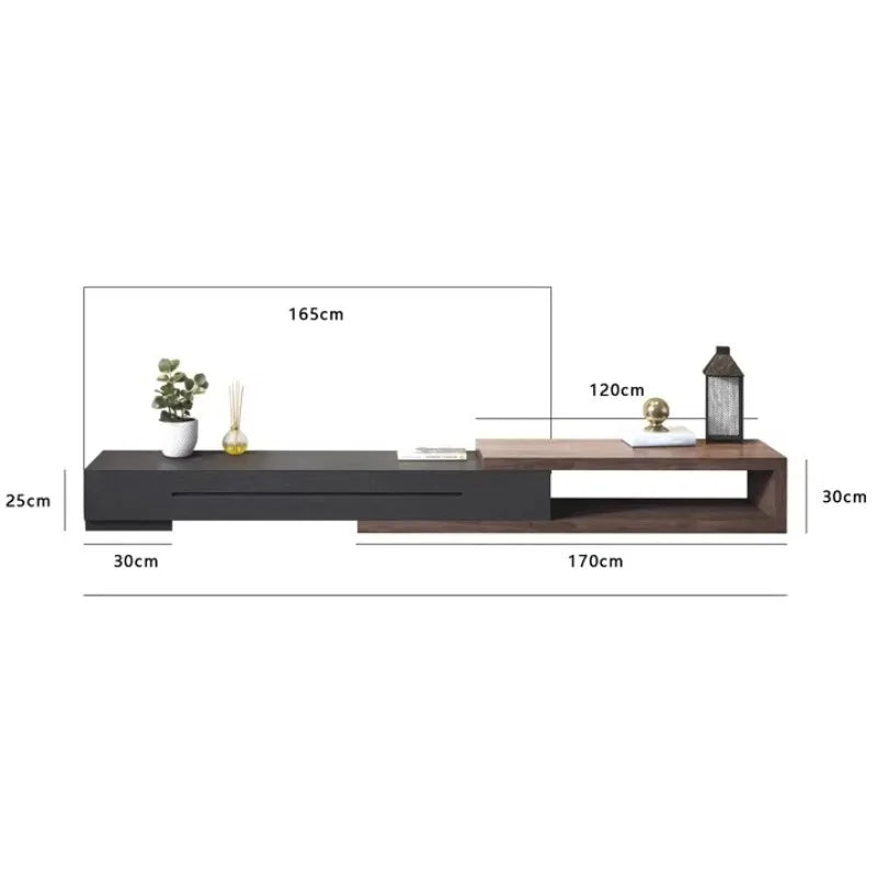 Retractable TV Cabinet with Drawers – Modern Vertical Storage & Entertainment Center