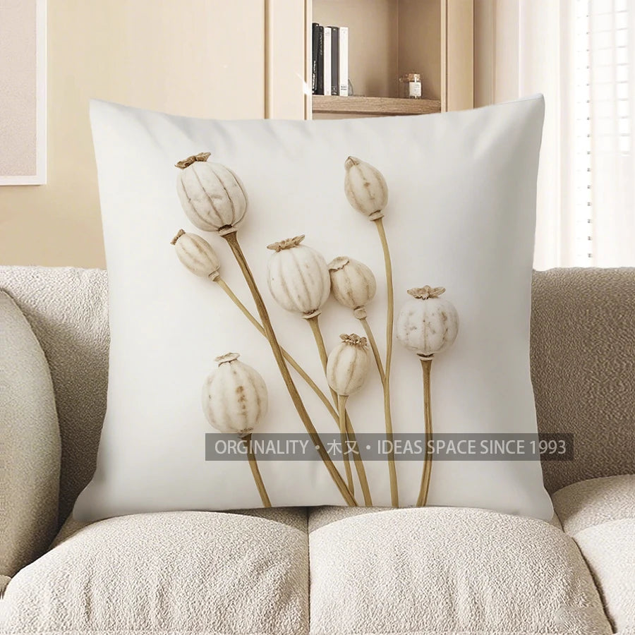 Home Decor Pampas Grass Pattern Decorative Throw Pillow Cushion Cover
