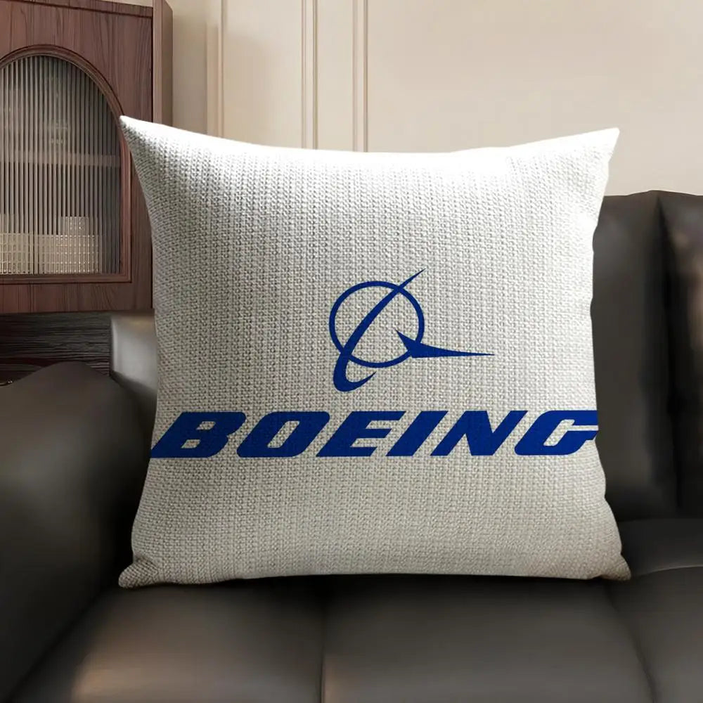Luxury B-Boeing Pillow Case – Natural Linen Organic Double-Sided Cushion Cover