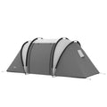 Camping Tent with 2 Bedrooms and Living Area, 3000mm Waterproof Family Tent, for Fishing Hiking Festival, Grey
