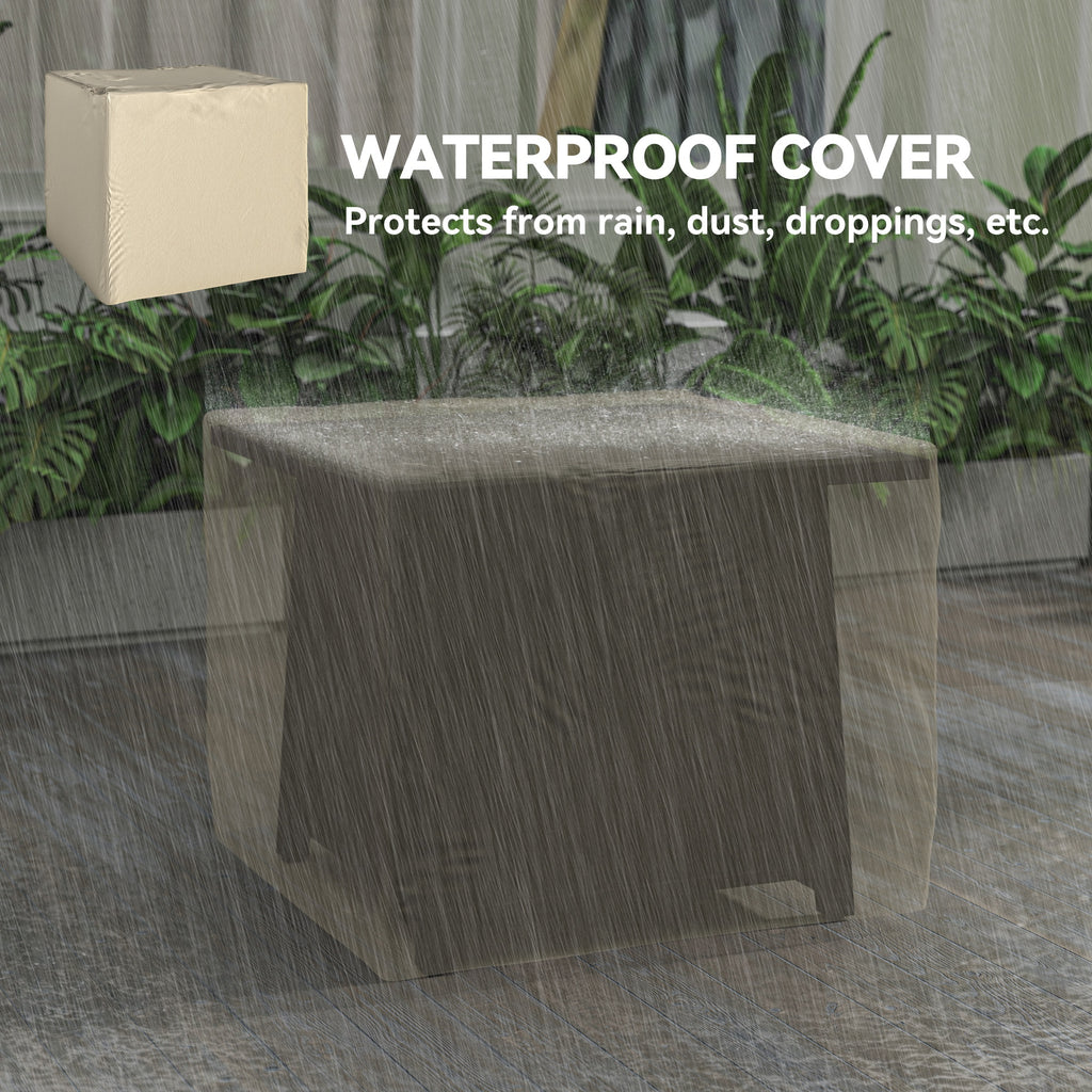 28" Propane Fire Pit Table 40,000 BTU Square Outdoor Gas Fire Table with Waterproof Cover, Adjustable Foot Pads