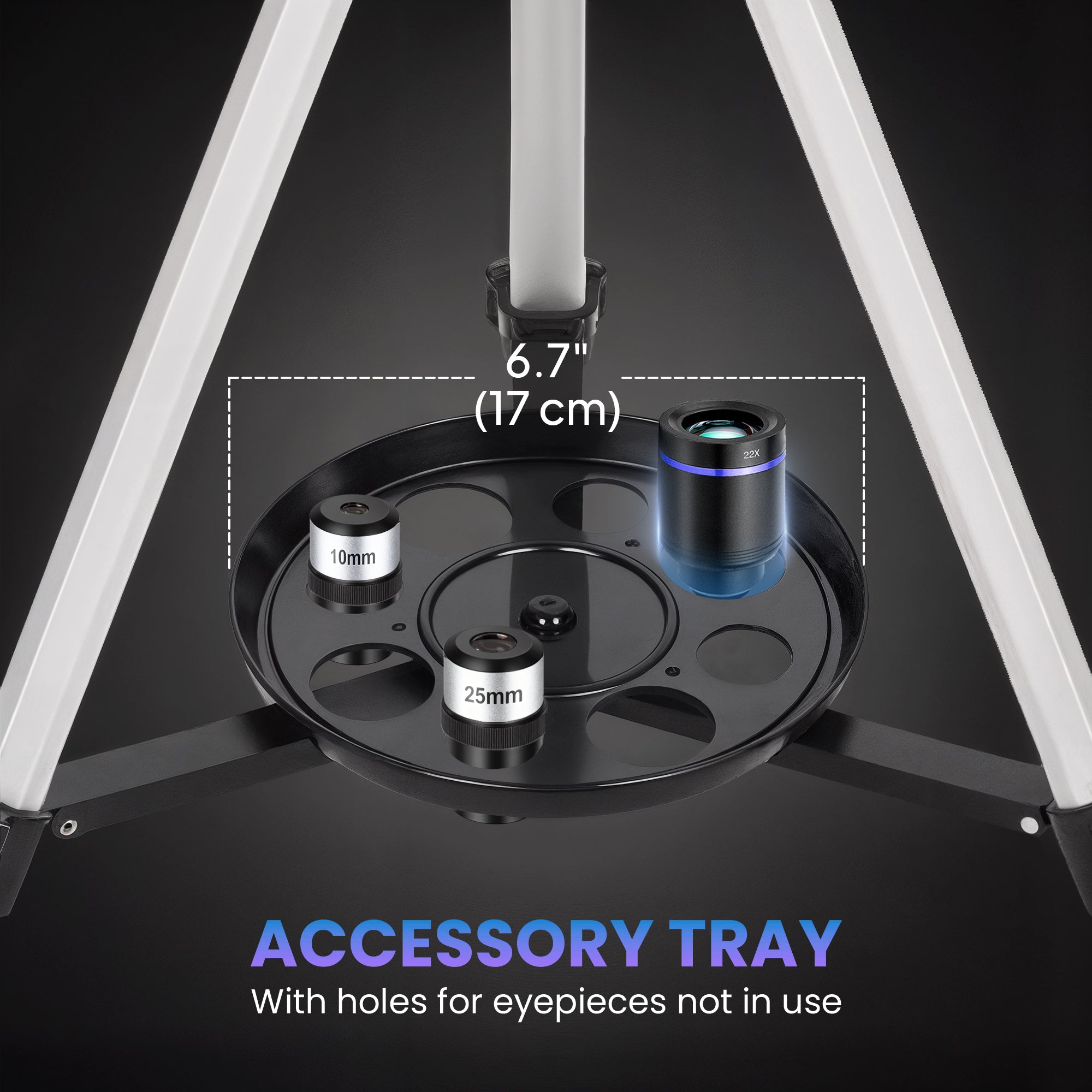 Telescope for Adults, 70 mm Aperture 400 mm Refractor Telescope with 40X/16X, Adjustable Tripod, Bag, White
