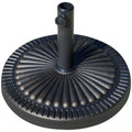 Round Umbrella Base Î¦19.1", 31.5 lbs Resin Stand with Decorative Design for Poles 1.5"/1.9", Bronze