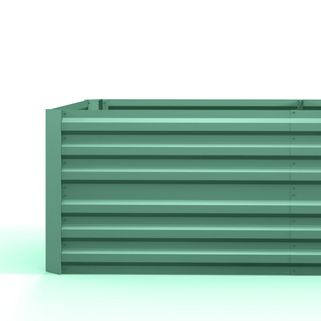 Galvanized Raised Garden Bed, Steel Outdoor Planters with Reinforced Rods, 71" x 35" x 23", Light Green