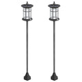 72" Solar Post Light, Cool White LED Outdoor Lamp, Waterproof IP44 for Patio, Garden, Backyard, Pathway, 2 Pack