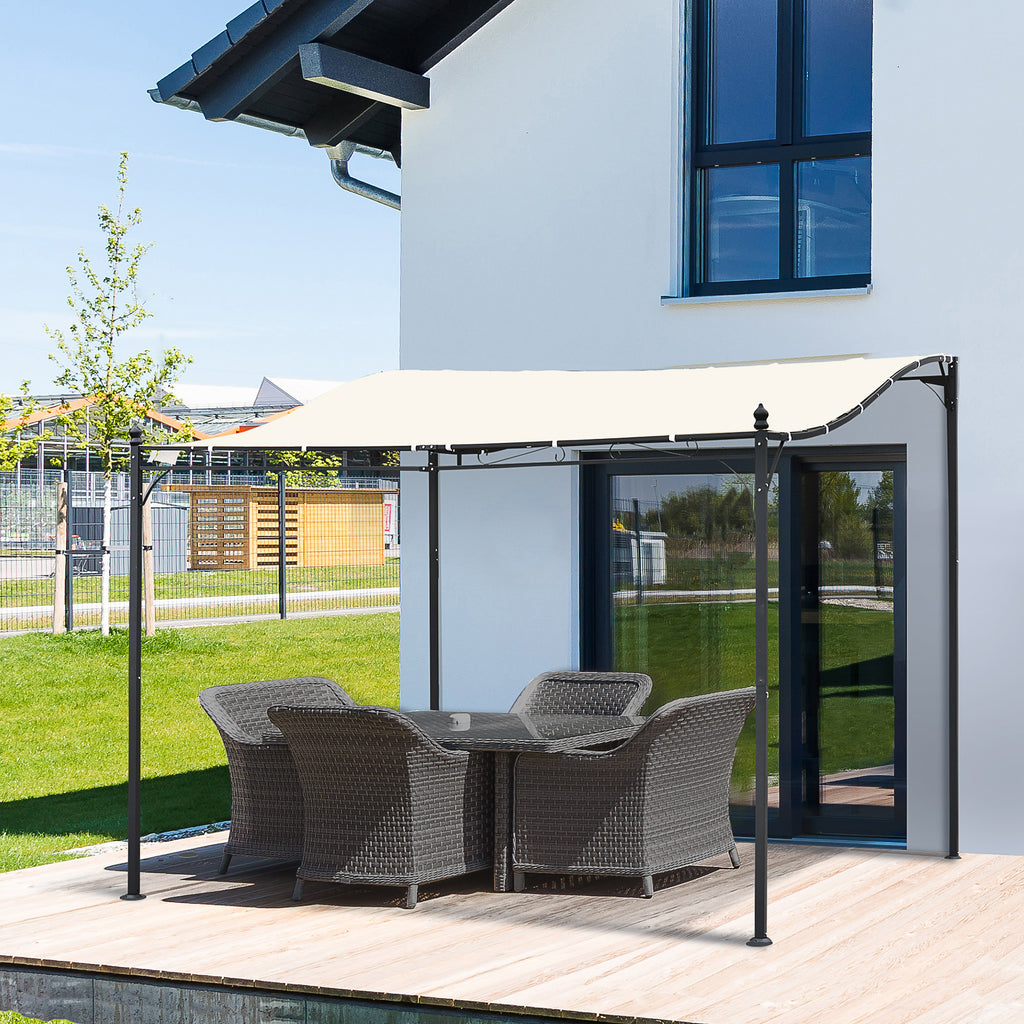 Portable Gazebo 10x10 Steel Patio Outdoor Sun Shelter for Porch, Patio & Yard, Weather-resistan, Cream White