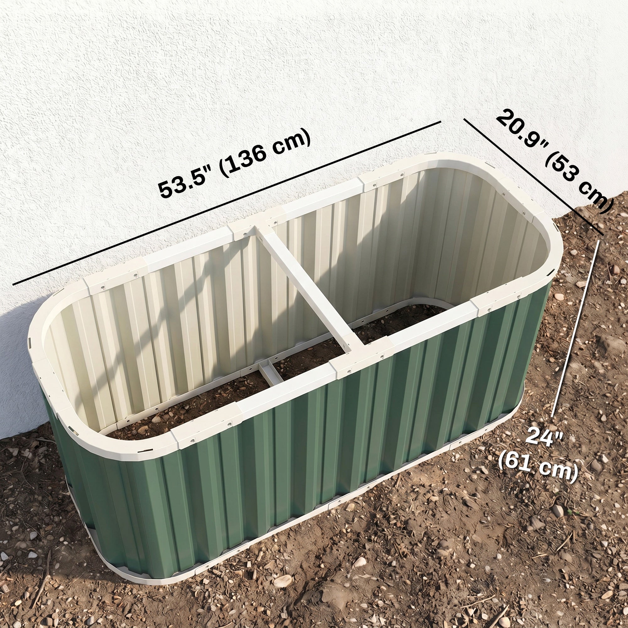 Galvanized Raised Garden Bed, Deep Root Planter Box, Outdoor Garden Bed with Plant Labels, 4.5' x 2' x 2', Light Green