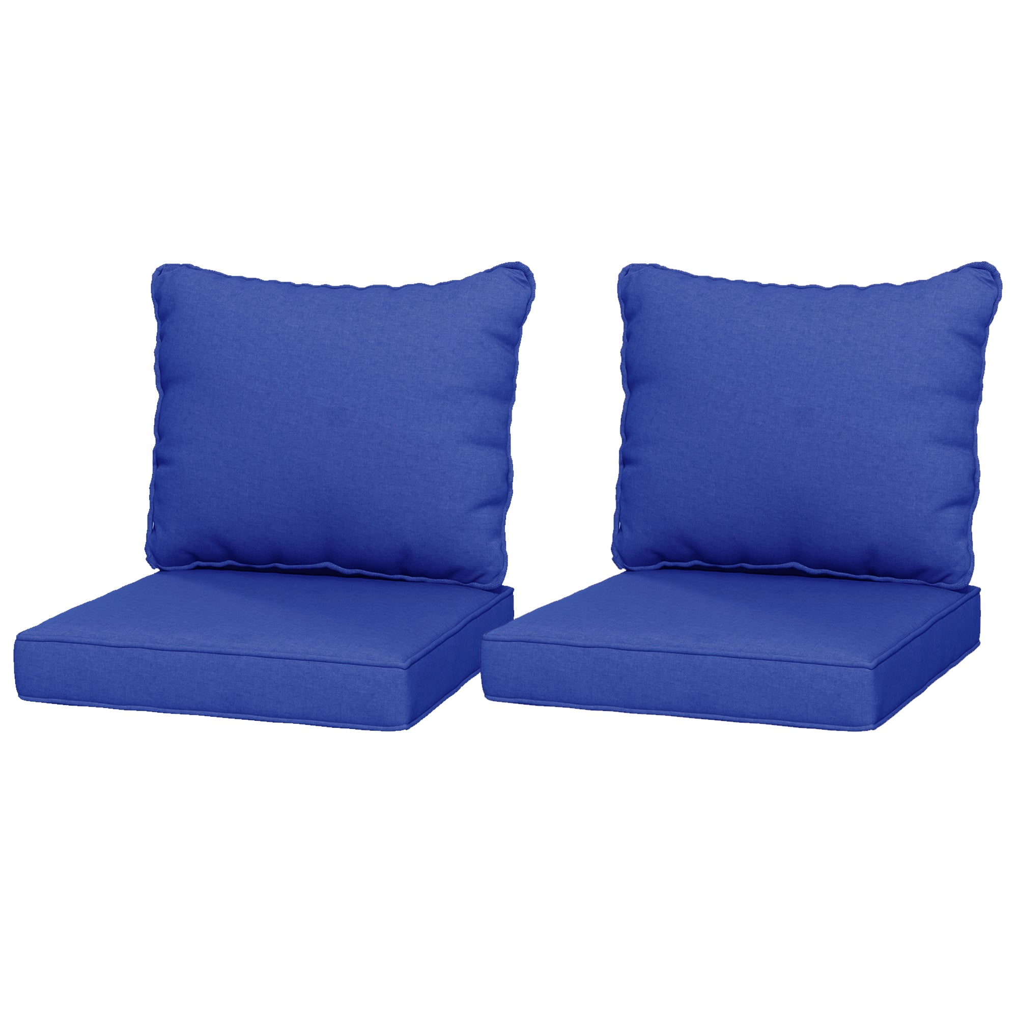 4-Piece Seat Cushion Pillows Replacement, Patio Chair Cushions Set with Back for Indoor Outdoor, Navy Blue