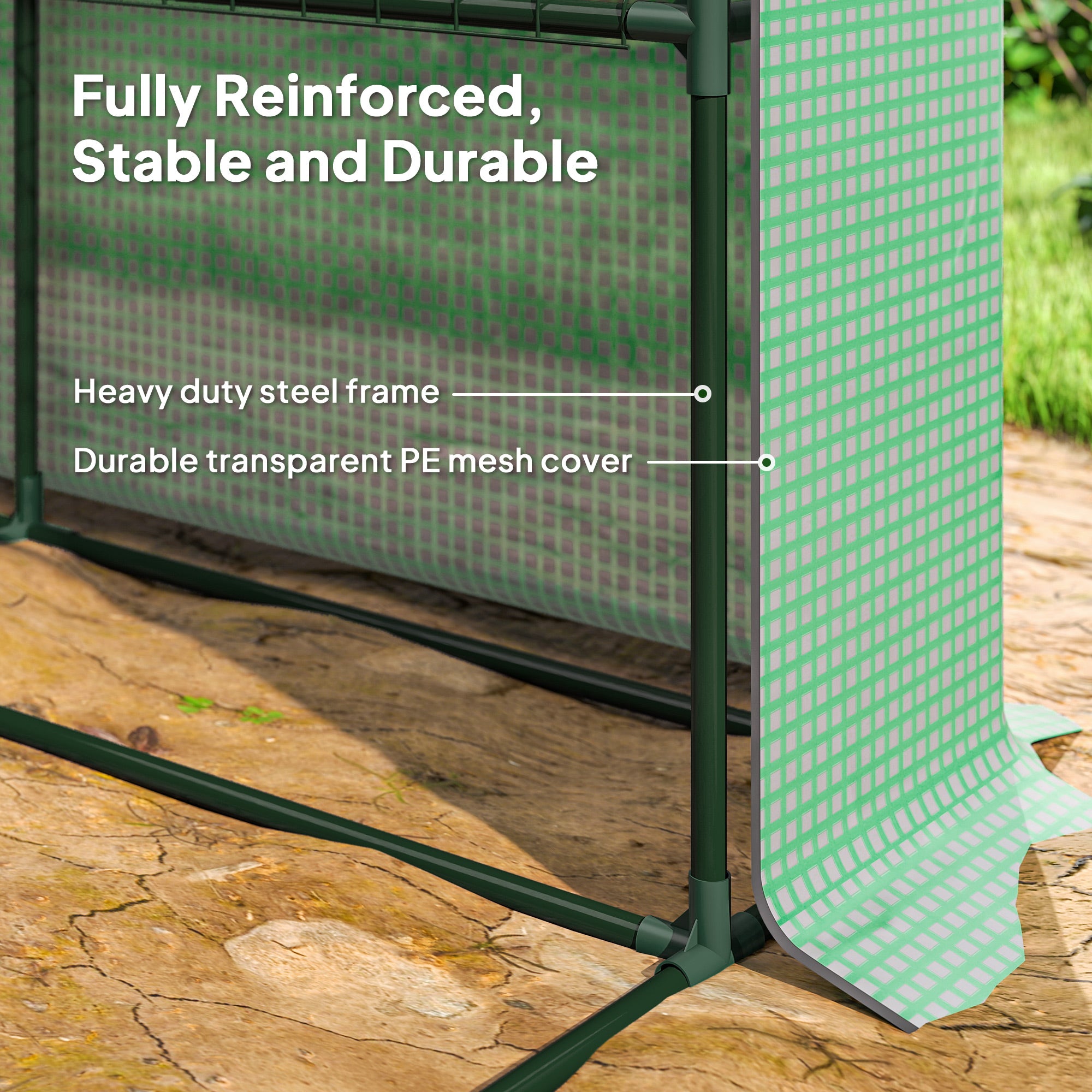 8' x 6' x 7' Portable Walk-In Greenhouse Hot House with 18 Shelves,  Water/UV Resistant Weather Cover, & Roll Up Door