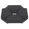 4PCs Cantilever Umbrella Base Weights for Offset Banana Parasol, HDPE Water or Sand Filled Patio Umbrella Weights