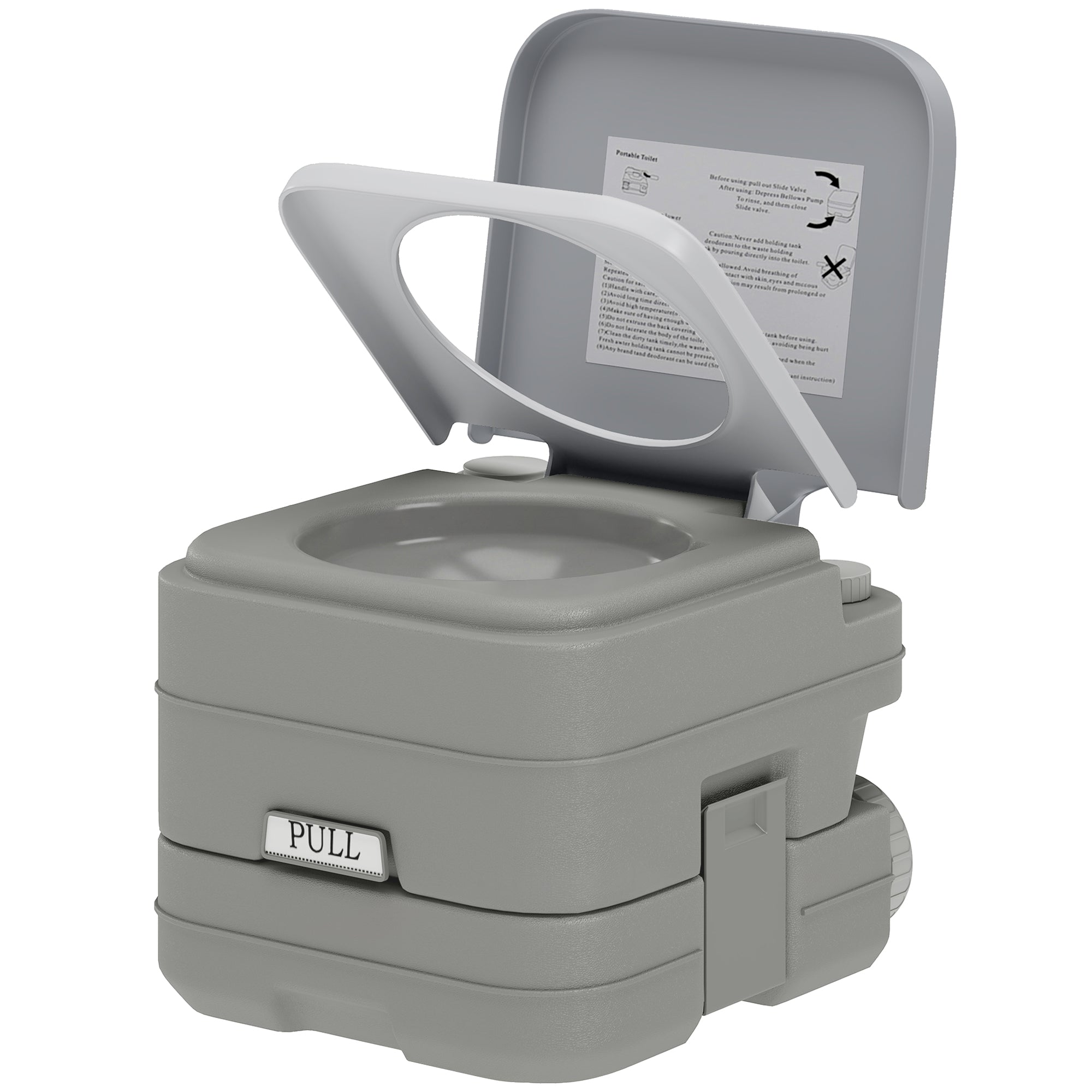 Portable Camping Toilet, Porta Potty with 2.6 Gal Waste Tank & 2.6 Gal Flush Tank, Leak-Proof and Odourless