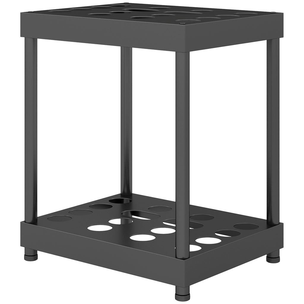 Garden Tool Storage Rack, Up to 16 Tools, Heavy-Duty Metal Yard Tool Organizer for Garage Organization and Storage