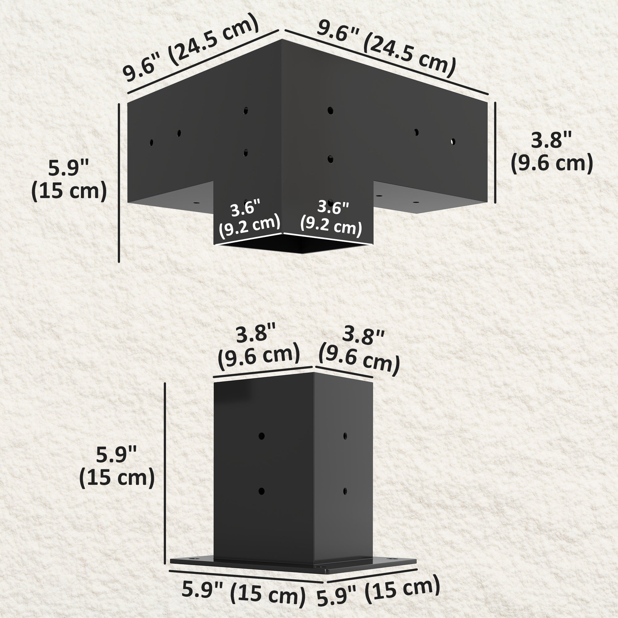 8PCS Pergola Kit, Pergola Brackets with 3-Way & 4-Way Corner Brackets for 4"x4" (Actual 3.6"x3.6") Lumber
