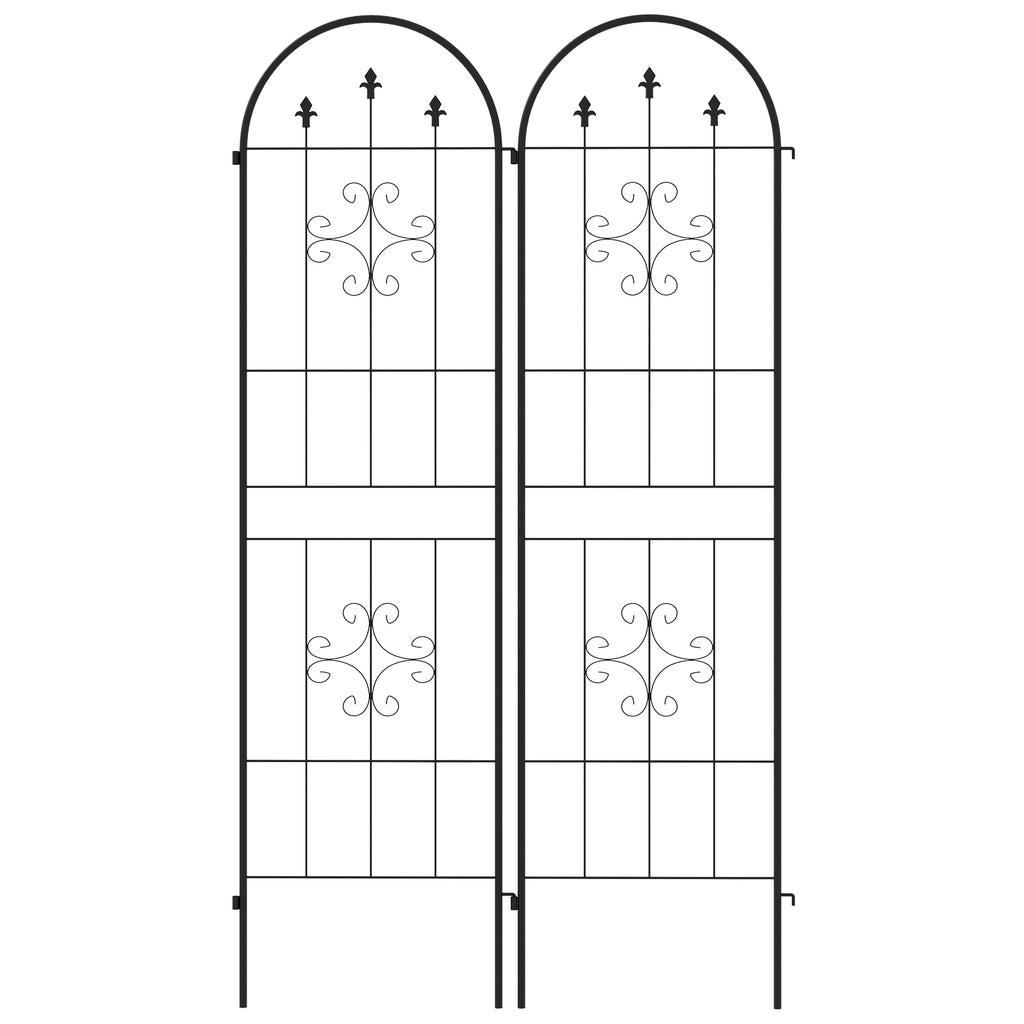 Metal Trellis Set of 2, Garden Trellis for Climbing Plants Support Frames, Arrow Design