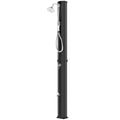 16 Gal Solar Heated Shower, 7.4 FT Outdoor Shower with 2 Shower Heads, Adjustable Temperature, Foot Faucet